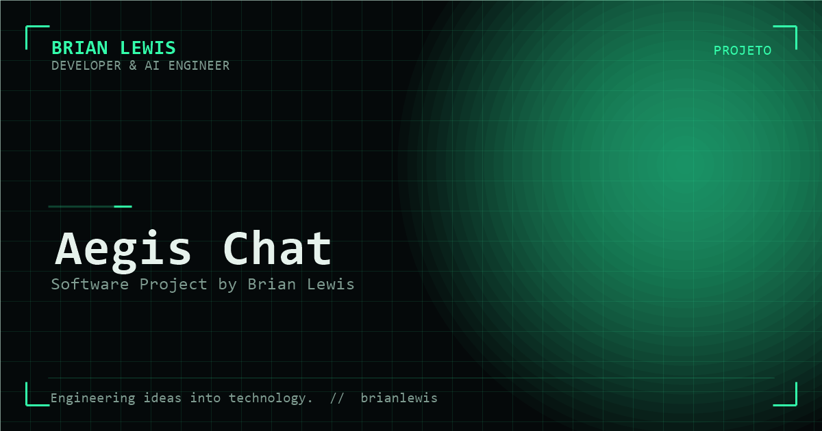 Aegis Chat   projeto de software de Brian Lewis
